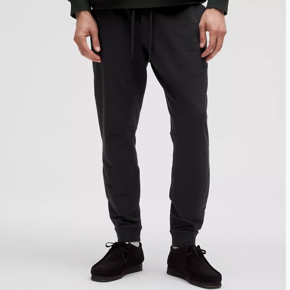 Lululemon City Sweat Joggers Mens Small Elastic Waist Pockets Tapered Leg Black - Picture 1 of 8